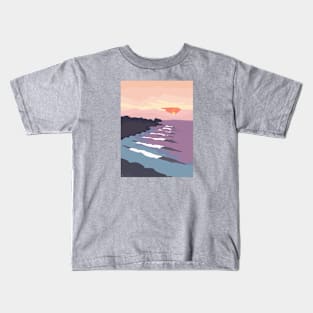 Chicama, Peru Ocean Waves at Sunset Kids T-Shirt